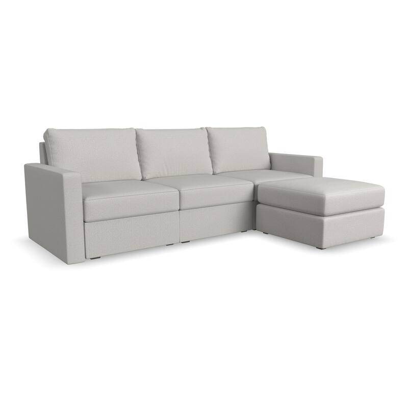 Sofa with Standard Arms & Ottoman - 104" x 35" x 37"