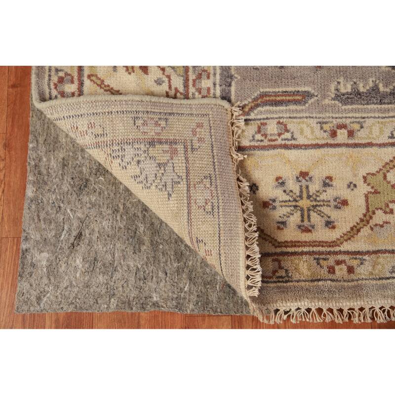 Earth Tone Oushak Indian Area Rug Handmade Wool Carpet - 6'0" x 9'1"