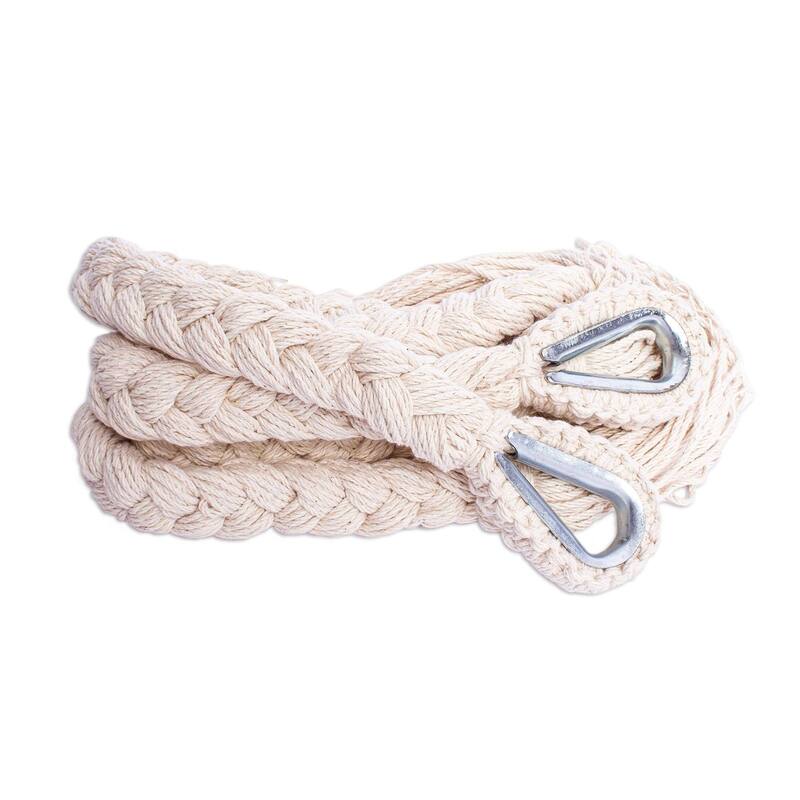 Novica Handmade Ivory Cascade Cotton Rope Hammock (Double)
