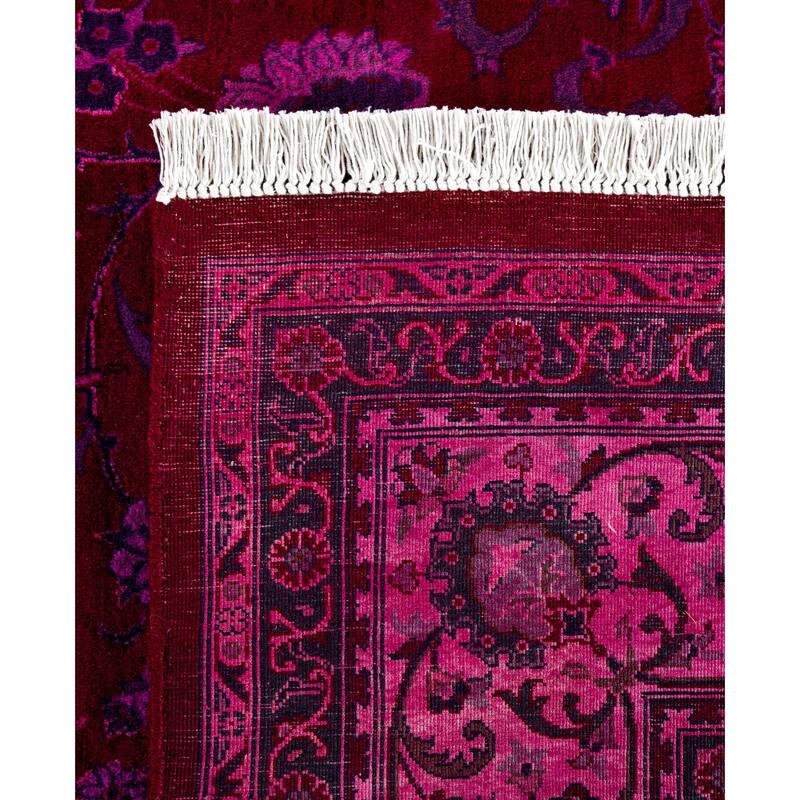 Overdyed One-of-a-Kind Hand-Knotted Area Rug - Pink - 6' 2" x 9' 1"