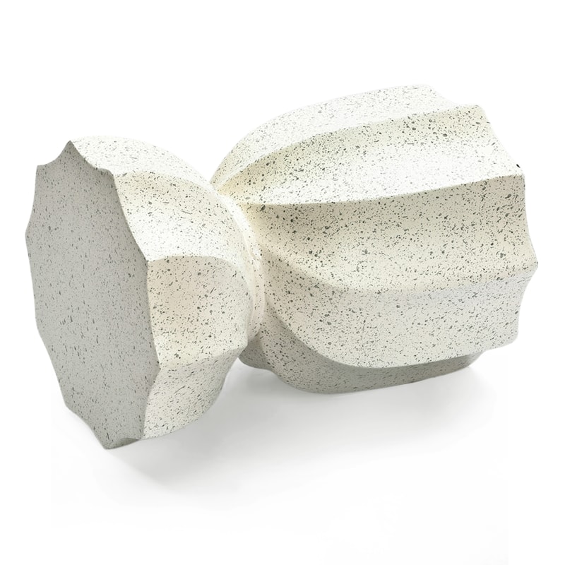 Cement Hourglass Round Side and End Table, Indoors & Outdoors