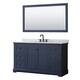 Option Dark Blue / White Carrara Marble Top / Matte Black