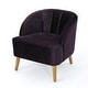 preview thumbnail 45 of 49, Roomfitters Modern Velvet Accent Chair, Upholstered Barrel Chair with Wooden Legs