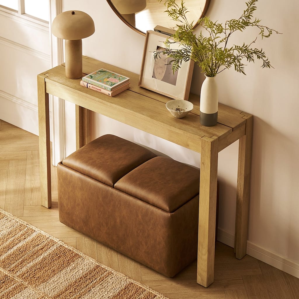 Mopio Logan 45" Solid Wood Console Table, Entryway Table, Sofa Table behind the Couch, Farmhouse Console Table for Living Room