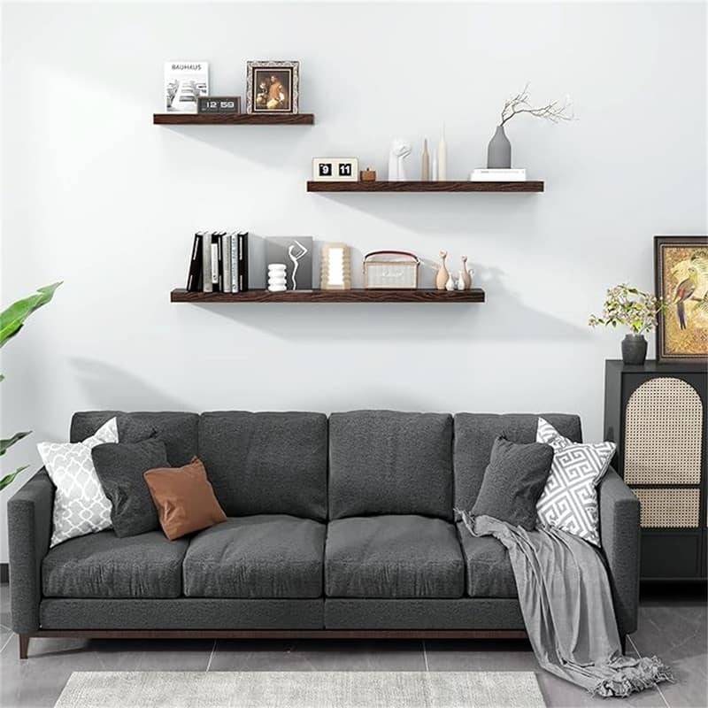 Wood Floating Shelves for Wall - 6.7"D x 36"W x 1.4"H