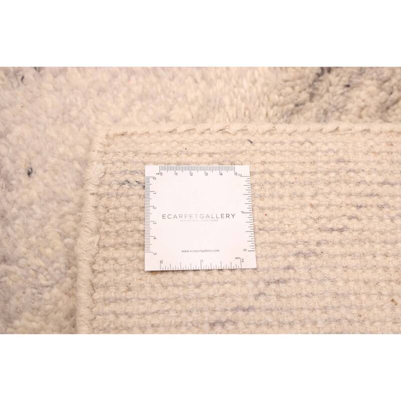 ECARPETGALLERY Hand-knotted Tangier Light Grey Wool Rug - 8'0 x 9'10