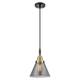 Option Black Antique Brass / Light Smoke Shade