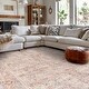 preview thumbnail 20 of 24, Terracotta Floral Washable Rug – Allover Pattern, Flat Pile, Ideal for Entryway, Living Room, and Bedroom