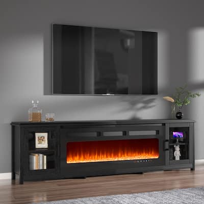 80'' Modern Electric Fireplace TV Stand
