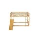 preview thumbnail 4 of 18, Versatile Playhouse Bunk Bed with Climbing Features,Twin Over Twin
