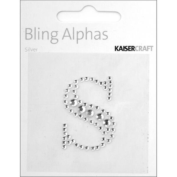 Shop Bling Alphas Self Adhesive Rhinestone Letter 1 375 Silver C Overstock 17258867