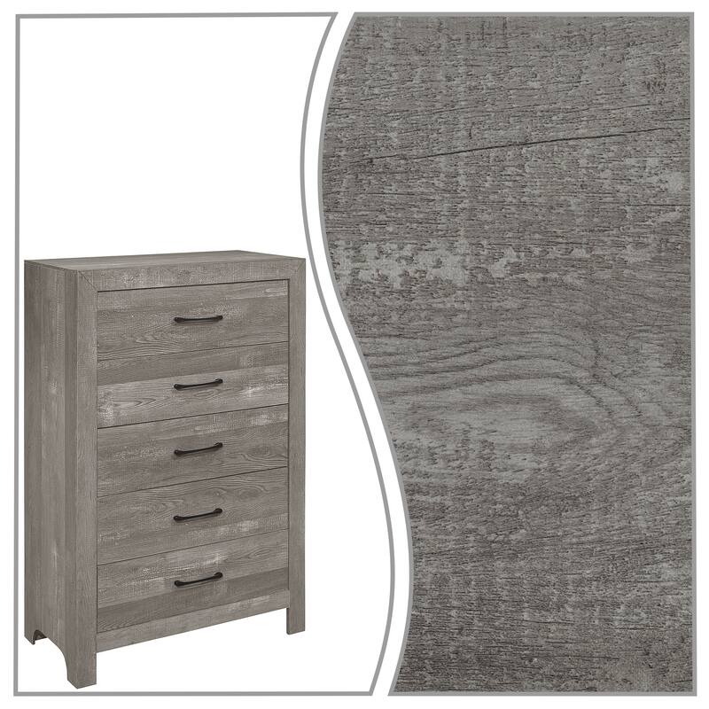 Mid-Century Vintage Style Vertical Storage Dresser with 6 Drawers
