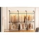 preview thumbnail 11 of 22, Industrial Pipe Clothing Rack, Reversible 118.3'' Garment Rack with LED Lights& Shelves for Walk-in Closet