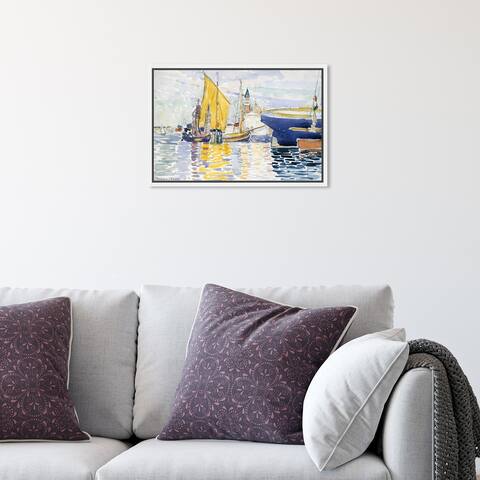 Oliver Gal 'Venice The Giudecca' Nautical and Coastal Yellow Wall Art Canvas Print
