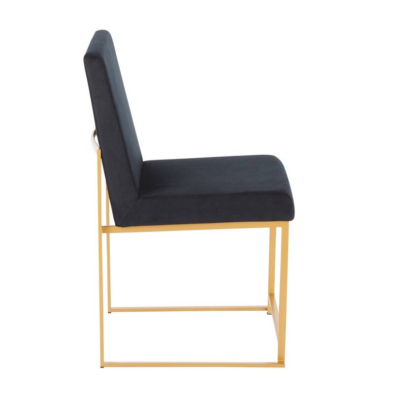 Silver Orchid Forrest Gold High Back Dining Chair - Set of 2