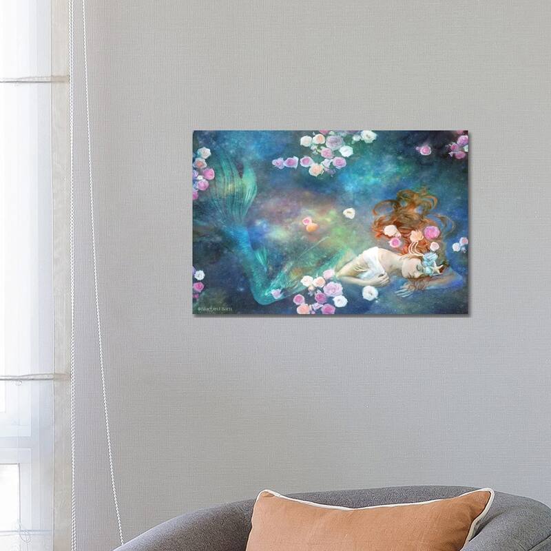 iCanvas "Sleeping Beauty Mermaid" by Bluebird Barn Canvas Print - 18x26x1.5