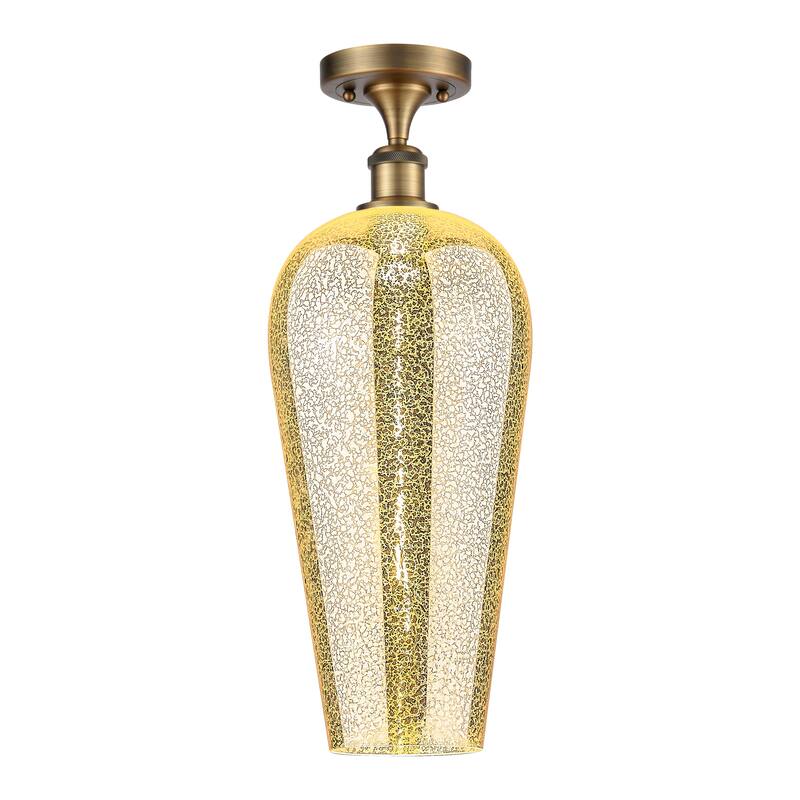 Innovations Lighting Endless Possibilities Ballston - Chelsea - 1 Light 8" Semi-Flush Mount - Mercury/Brushed Brass