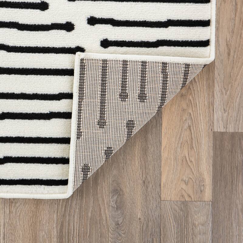 World Rug Gallery Boho Stripe Design Area Rug