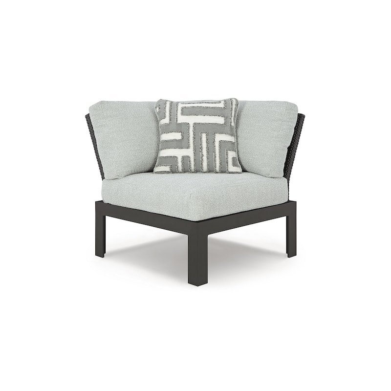 Signature Design by Ashley Beachloft Black/Gray 4-Piece Outdoor Sectional - 58" W x 58" D x 32" H