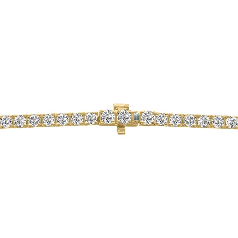 Marquee 7 Carat TW Lab Grown Diamond Tennis Bracelet in 14K Yellow Gold