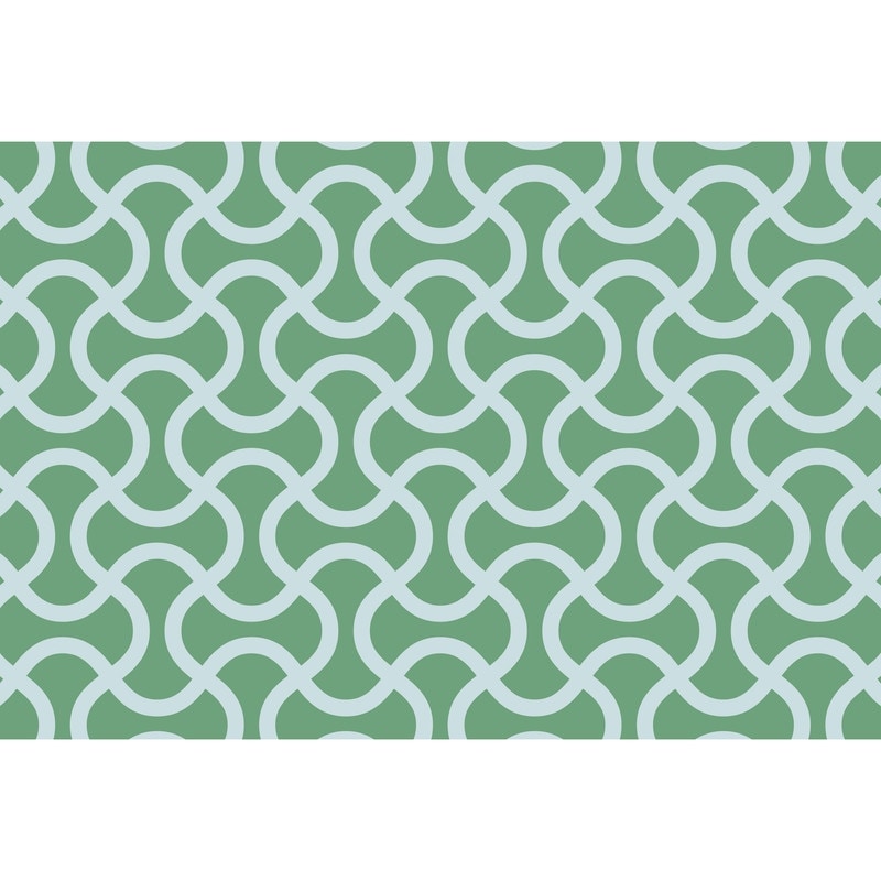 Citrus Vinyl Rug Tempaper Green Rectangle 1'8 x 2'6