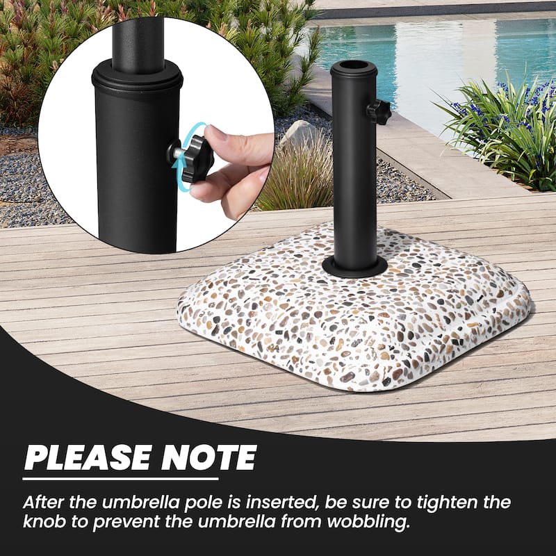 Crestlive Outdoor Patio Market Pole Umbrella Base Stand Holder Square