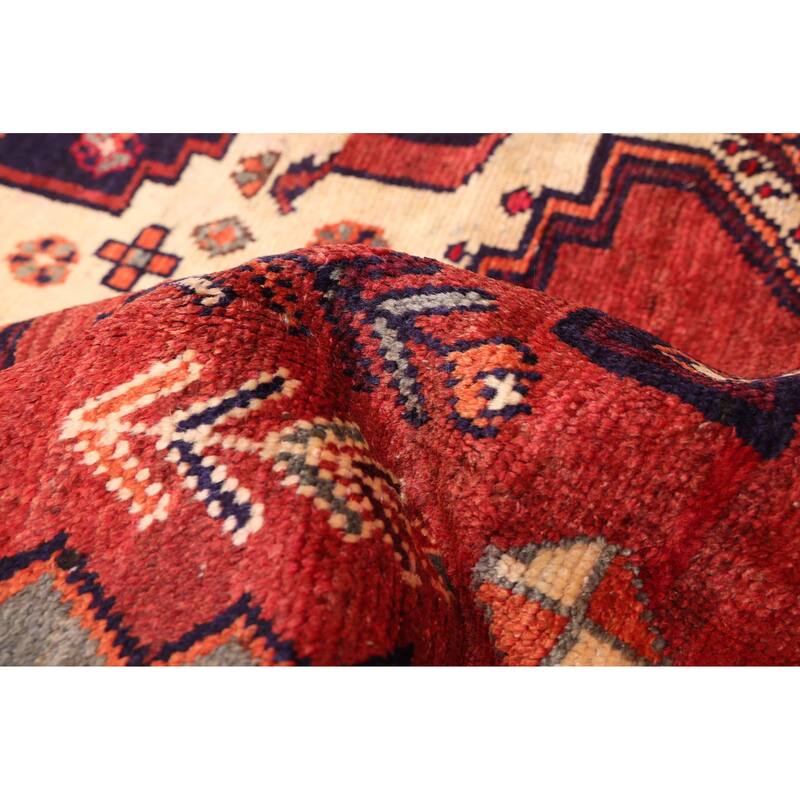ECARPETGALLERY Hand-knotted Melis Vintage Red Wool Rug - 5'0 x 7'7