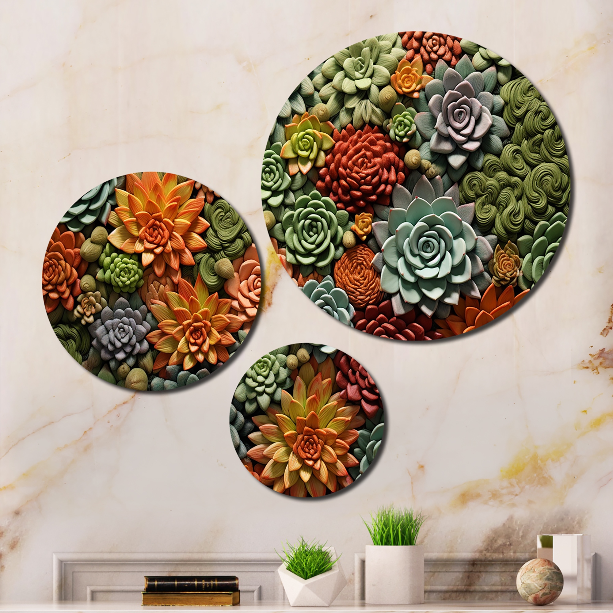 Designart Colorful Succulents Succulent Tapestry Floral Living Room Set Bed Bath Beyond 39879788