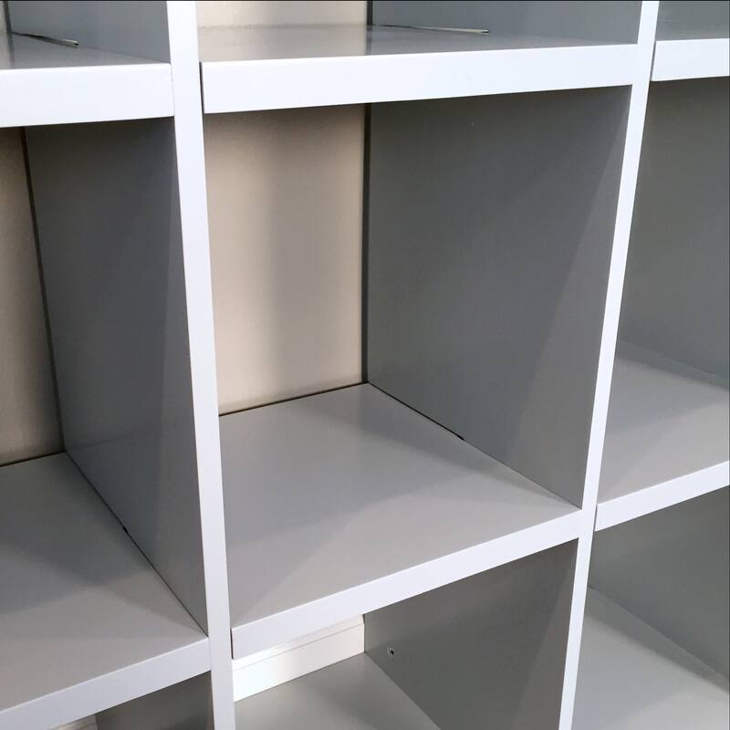 John Louis Home Solid Wood 9 Cube Storage Organizer Grey