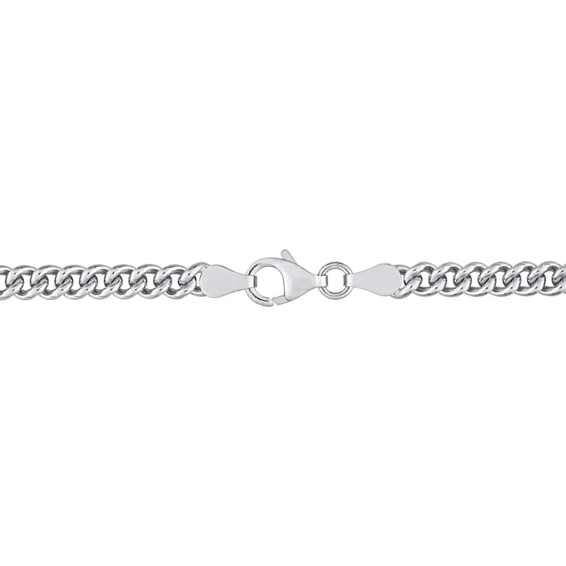 Miadora Sterling Silver Curb Link Necklace
