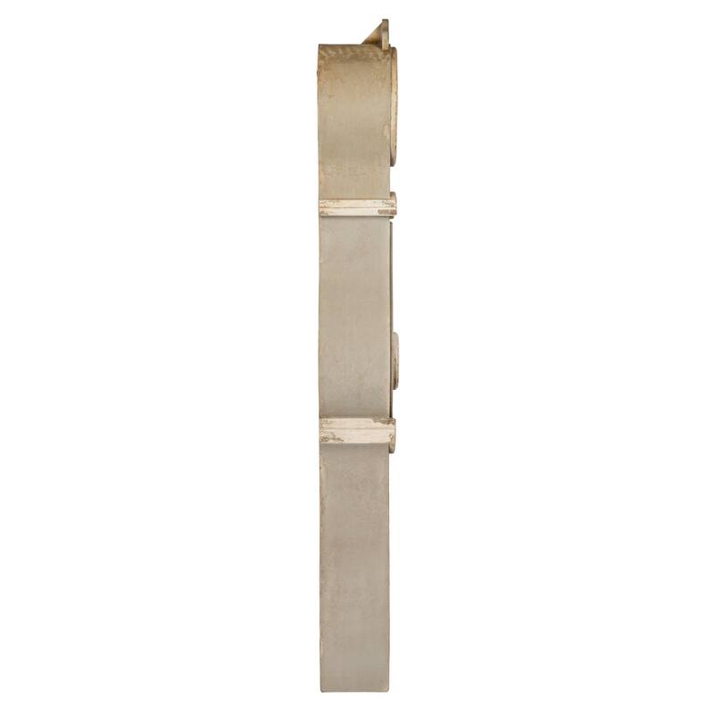Distressed Wood Grandfather Style Wall Clock, Grey