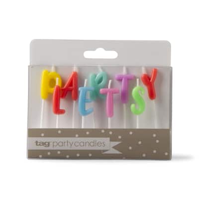 Lets Party Candle Set Paraffin Wax Plastic Pick Birthday Party Decor - Red