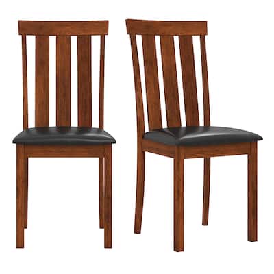 Gymax Dining Chairs Set of 2 Dining Room Chairs w/ PU Leather