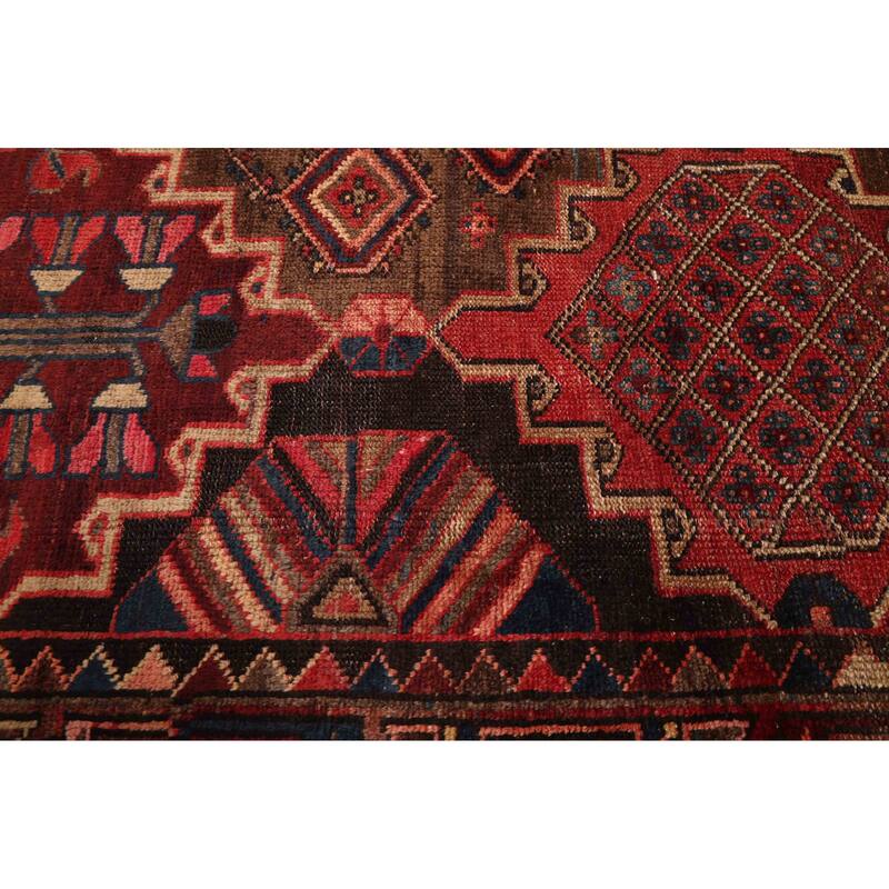 ECARPETGALLERY Hand-knotted Antalya Vintage Dark Red Wool Rug - 4'1 x 6'6