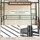 preview thumbnail 8 of 7, Black Metal Frame Twin Size Loft Bed with Ladder and Guardrails