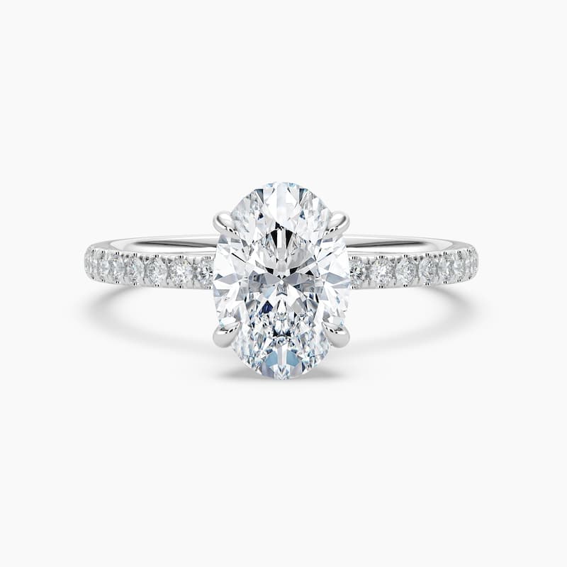 Auriya 14k Gold Lab Grown Oval Diamond Luxe Hidden Halo Engagement Ring 1.00 to 5.00 ct. tw. (F-G, VS) - 8.5 - 1.50 carats - White