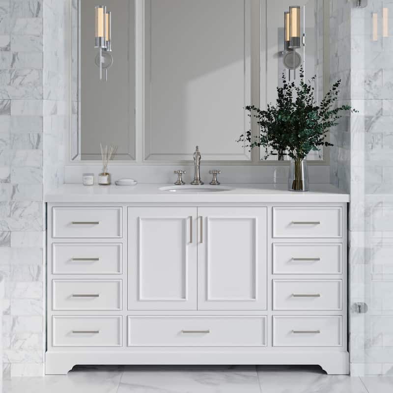 Ariel M061SWQOVO Stafford 61" Free Standing Single Basin Vanity Set