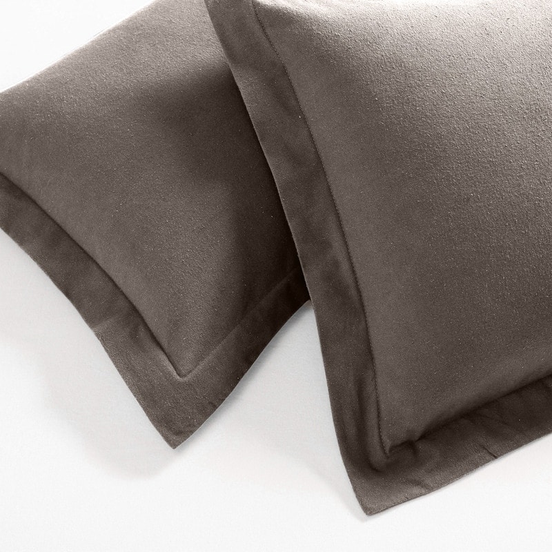 Superior Classic Solid Flannel Cotton Duvet Cover Set