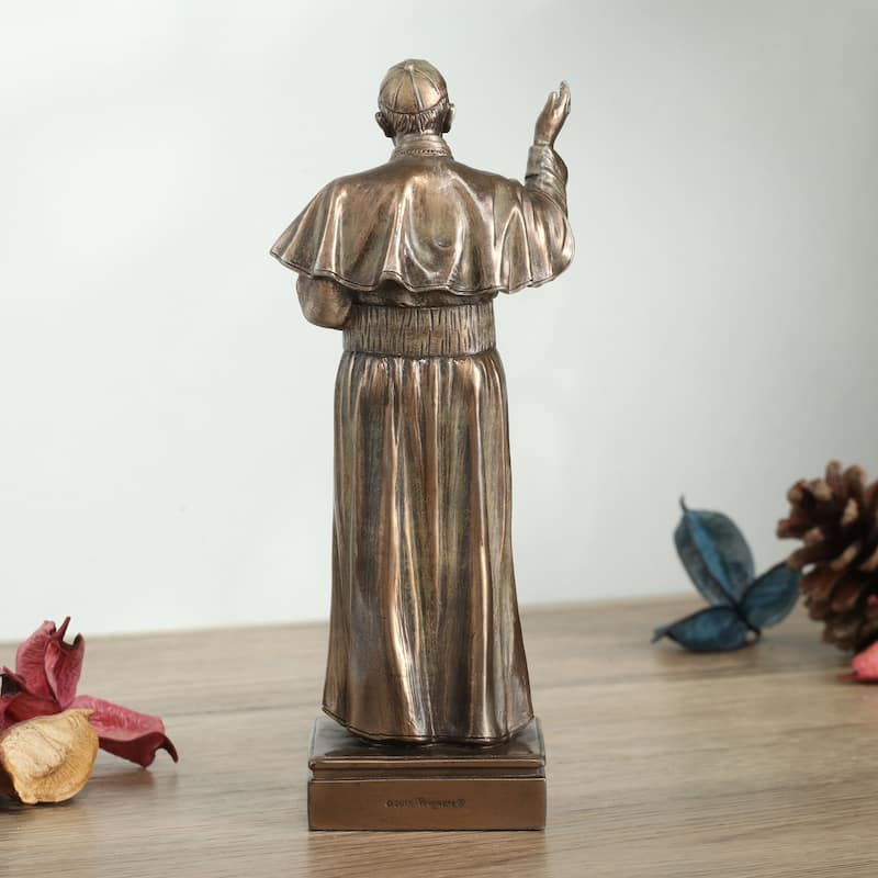 6.3" H POPE FRANCIS Statue Cold Cast Bronze - 1.97"x2.56"x6.3"