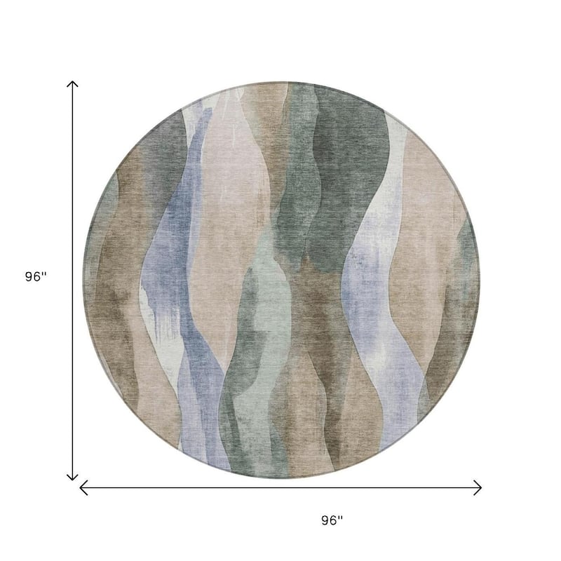 HomeRoots Abstract Transitional Rectangle Outdoor Rug