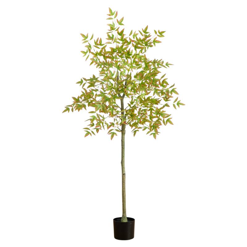 5-ft Autumn Nandina Artificial Fall Tree - Green
