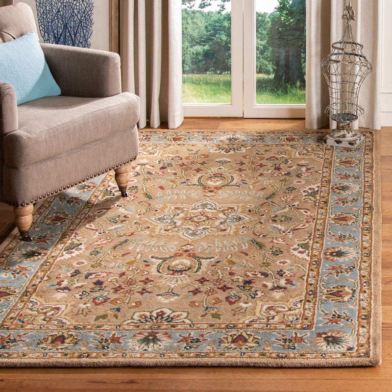 SAFAVIEH Handmade Classic Marharita Traditional Oriental Wool Rug - 3' x 5' - Beige/Light Blue