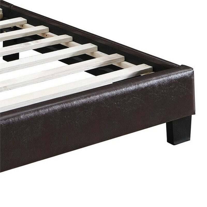 Bed with Checkered Tufted Headboard in Dark Brown Bed Bath & Beyond