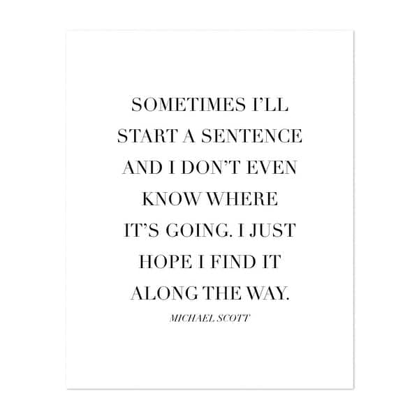 Typography Humor Michael Scott Quotes Sayings Art Print/Poster Bed Bath & Beyond 34911212