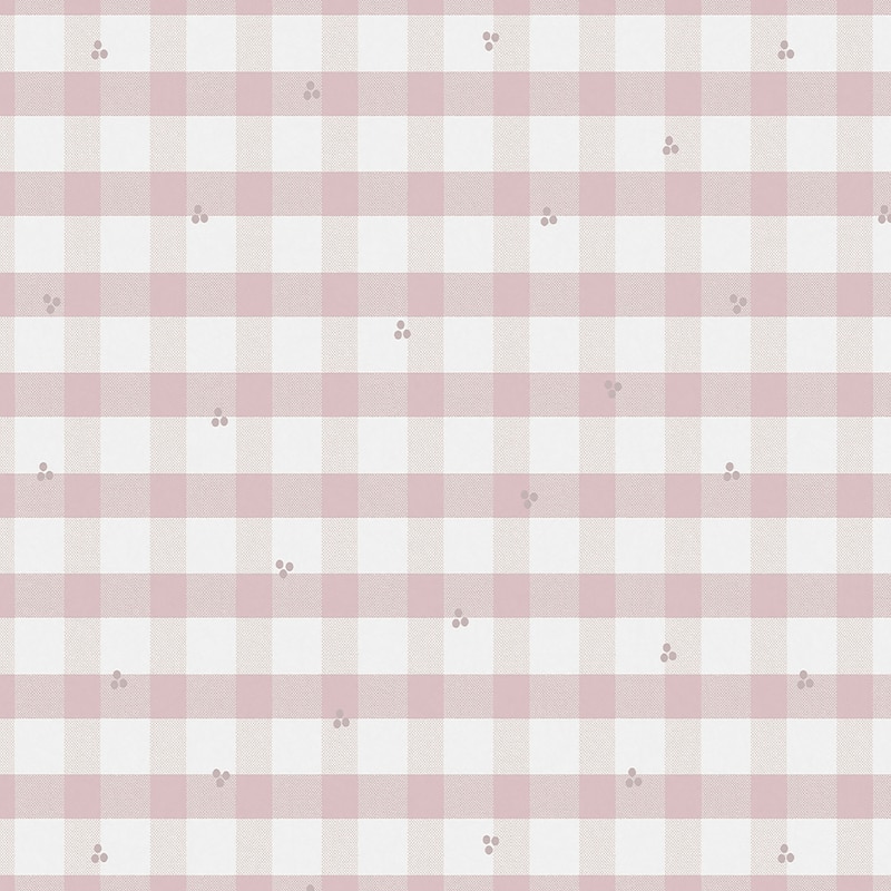 Laura Ashley Gingham Pale Amethyst Purple Wallpaper
