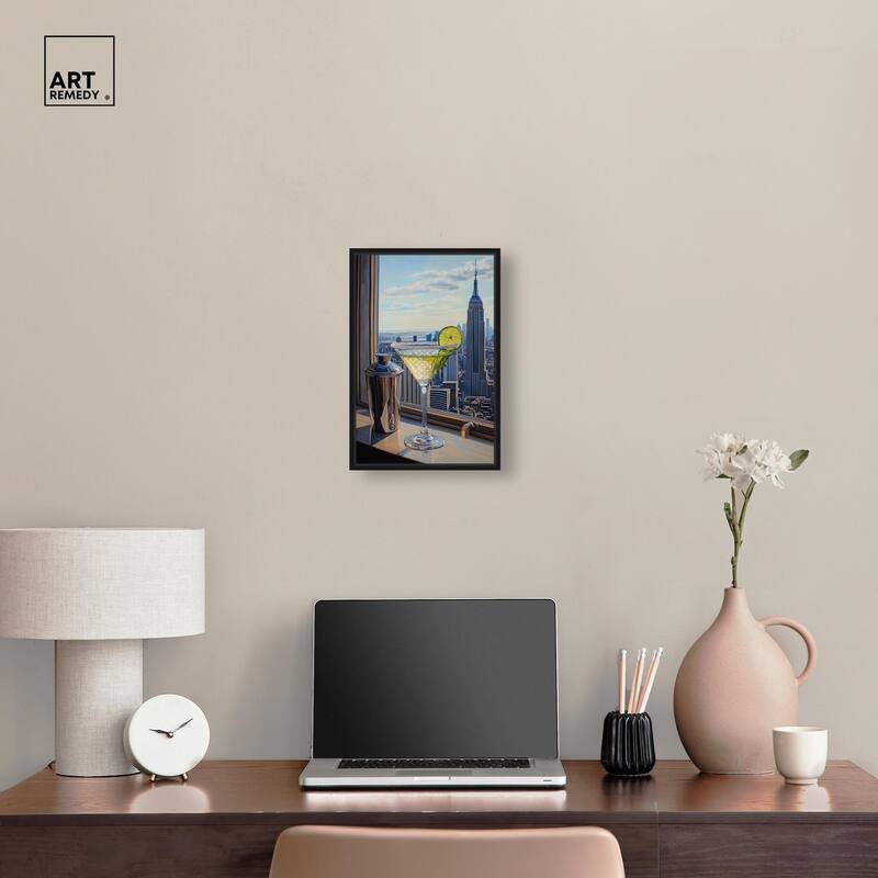 Classy Drink in NYC Canvas by Art Remedy
