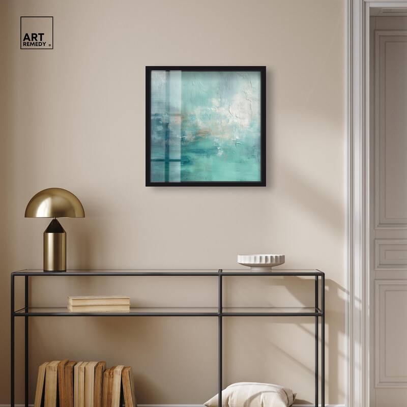 Green Blue I Shadowbox by Art Remedy