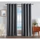 preview thumbnail 1 of 31, Nautica Providence Ultimate Blackout Extra Wide Curtains (Set of 2) 104" x 63" - Charcoal