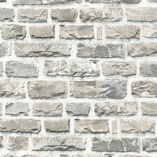 Galerie Wallcoverings Bricks and More Collection Stone Brick Matte Finish Vinyl on Non-woven Wallpaper Roll