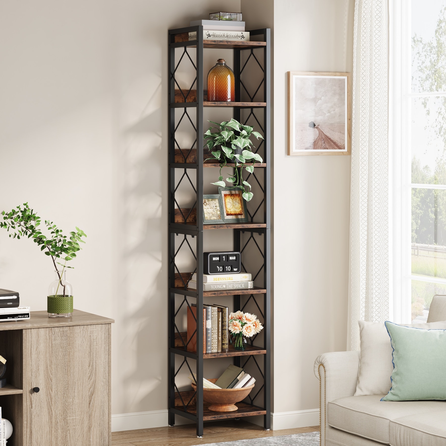 https://ak1.ostkcdn.com/images/products/is/images/direct/c8dbb5d37d8d65d924ec8956a19b8ef04bd7f682/79-Inch-Tall-Corner-Shelf%2C-Corner-Bookcase-Rustic-Brown.jpg